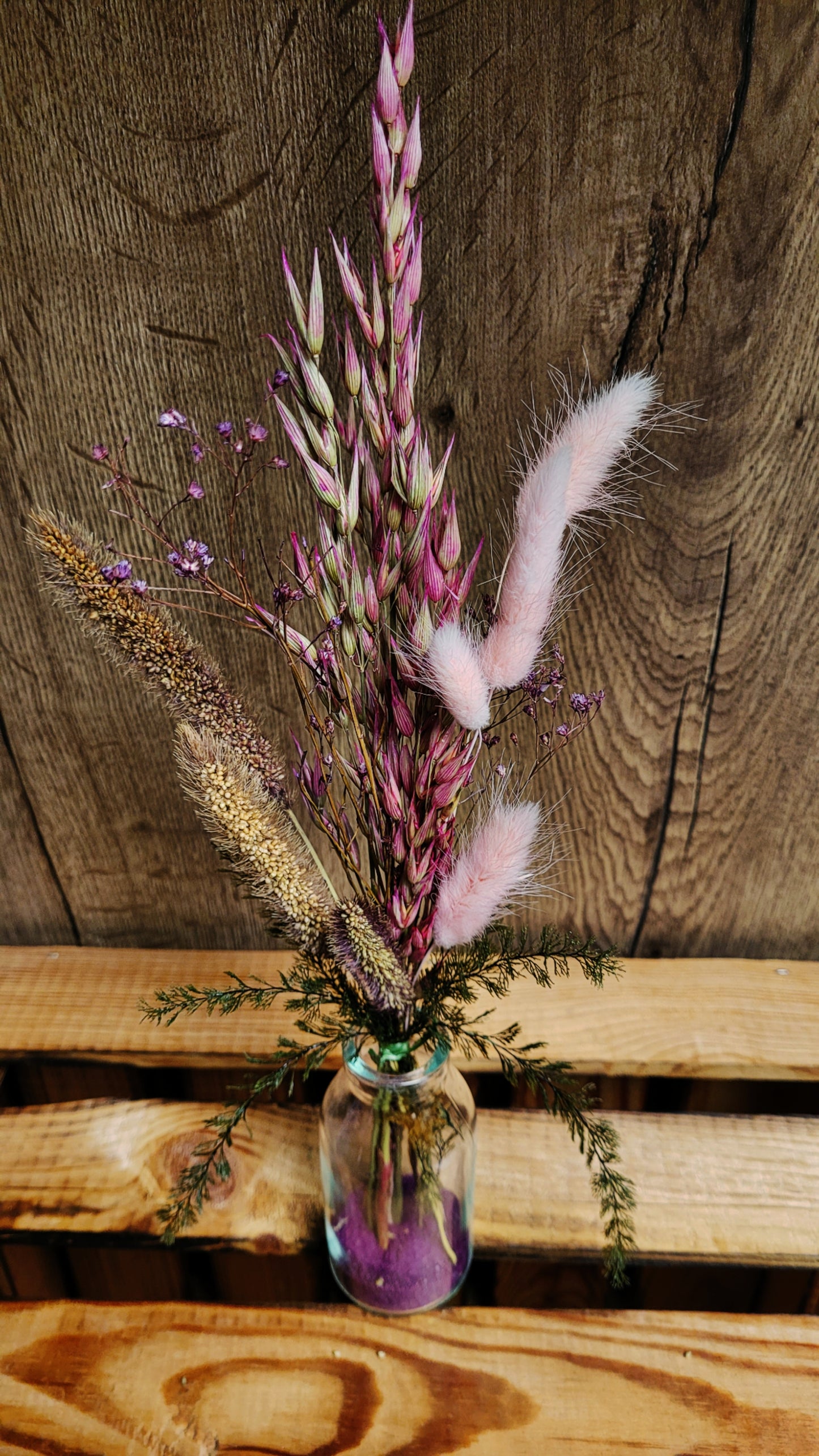 Trockenblumen- strauß „Ein hauch von Lila“