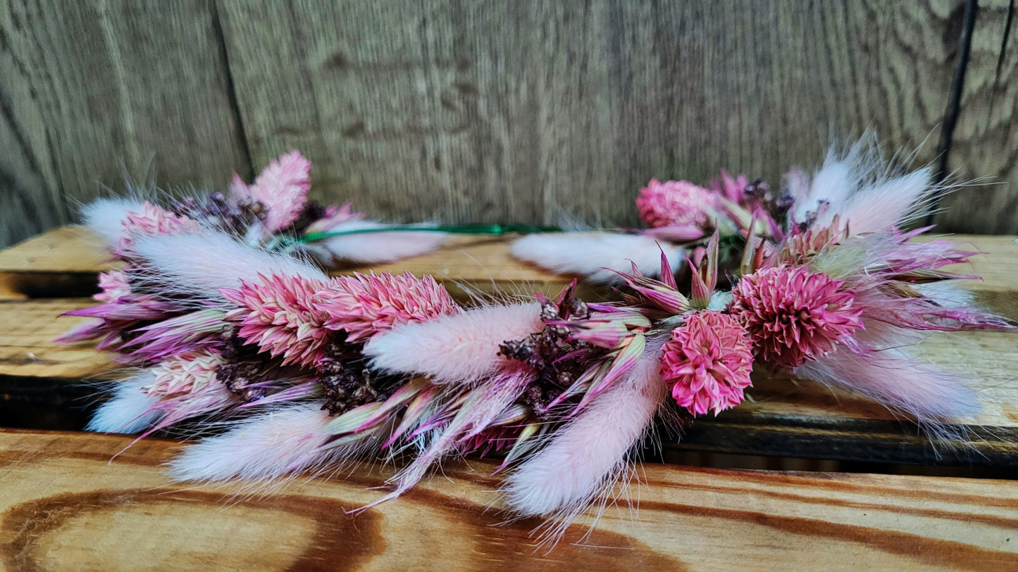 Kopfkranz aus Trockenblumen